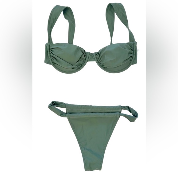 Strawberry Milk Mob Olive Bikini Set - Picture 1 of 3